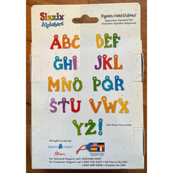 NEW Sizzix Pigeon-Toed Charms Uppercase Alphabet Set 38-1094 heather lancaster - Picture 2 of 4